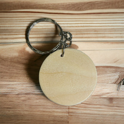 Schlüsselanhänger aus Holz Rund
